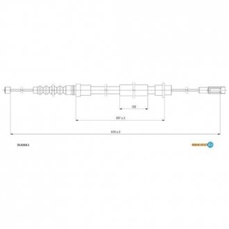 Трос ручного гальма ADRIAUTO 35.0214.1