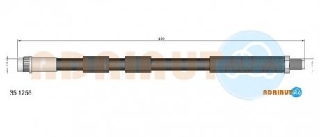 PEUGEOT Шланг тормозной пер. 307 00-, Citroen C4 04- ADRIAUTO 35.1256