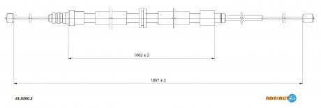 Трос зупиночних гальм ADRIAUTO 41.0200.2