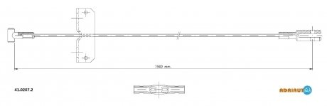 Трос стоянкового гальма центральний RENAULT Trafic 00-14; OPEL Vivaro 01-14 ADRIAUTO 41.0207.2