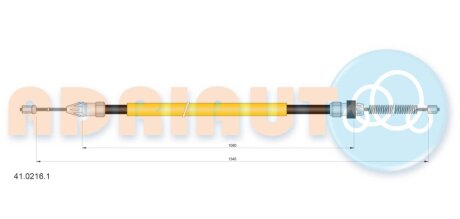 RENAULT Трос ручного тормоза задн. прав. (бараб.) Clio 98- ADRIAUTO 41.0216.1