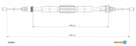 Трос зупиночних гальм ADRIAUTO 41.0268.1