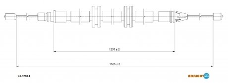 Трос зупиночних гальм ADRIAUTO 41.0280.1