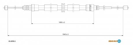 Трос стояночного гальма ADRIAUTO 41.0292.1