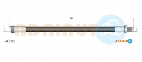 RENAULT Шланг тормозной передний Logan,Sandero,Rapid -98, Safrane -96. ADRIAUTO 41.1212