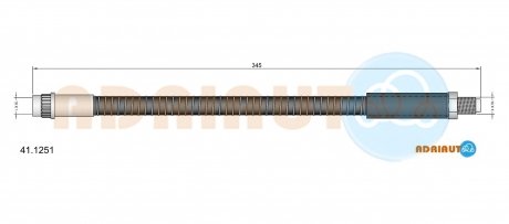 RENAULT Шланг тормозн. пер. Clio II ADRIAUTO 41.1251