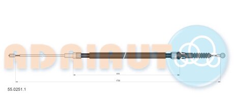 Шланг гальмівний гідравлічний ADRIAUTO 55.0251.1