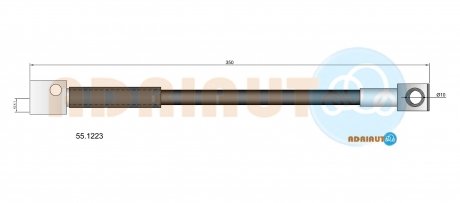 VW Шланг тормозной перед.Golf 3/4, Caddy SEAT Ibiza, Cordoba, Inca ADRIAUTO 55.1223 (фото 1)