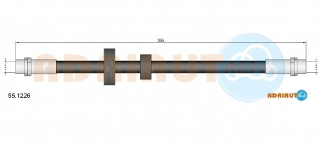 VW Шланг тормозной передний T4 90- ADRIAUTO 55.1226