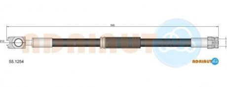 VW Торм. шланг пер. Caddy III, Golf V, Jetta III ADRIAUTO 55.1254 (фото 1)