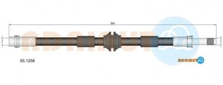 VW Шланг тормозной пер. T5 03- ADRIAUTO 55.1258