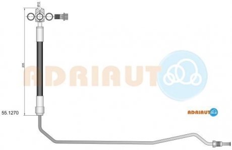 VW Шланг торм. зад. лев. AUDI A6 -05 ADRIAUTO 55.1270