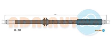 VW Тормозной шланг задний CADDY III 10- ADRIAUTO 55.1294