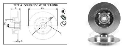 Диск тормозной задний (кратно 2) Peugeot 208 (CR_) (02/13-12/19) APLUS 61585BAP