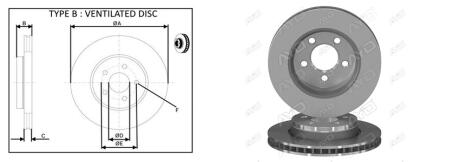 Диск тормозной передний (кратно 2) Jeep Cherokee (KK)/ LIBERTY (01/08-03/13) APLUS 61778AP