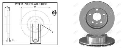 Диск тормозной передний (кратно 2) MB V-Class (638/2) (08/96-07/03) APLUS 61997AP