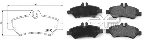 Колодки тормозные APLUS 71196AAP