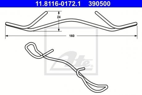 Комплект монтажних колодок ATE 11.8116-0172.1