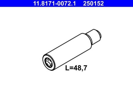 Шпилька направляюча гальмівного супорта ATE 11.8171-0072.1