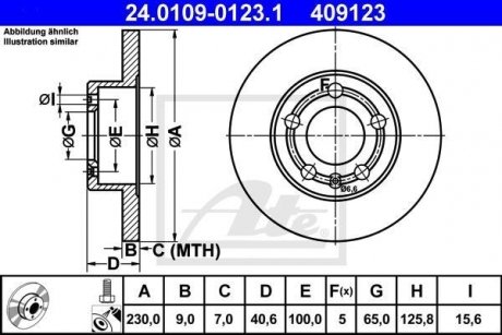 Гальмівний диск ATE 24.0109-0123.1