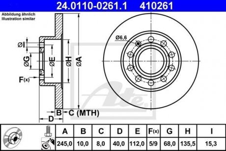 Диск гальмівний ATE 24.0110-0261.1