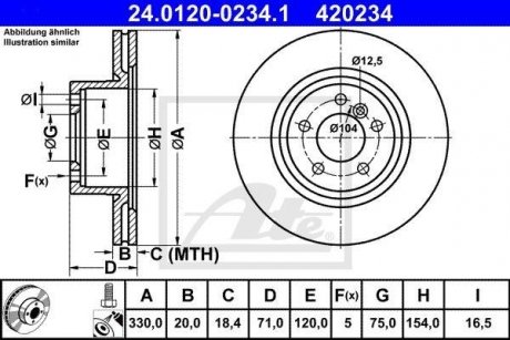 Диск тормозной ATE 24012002341