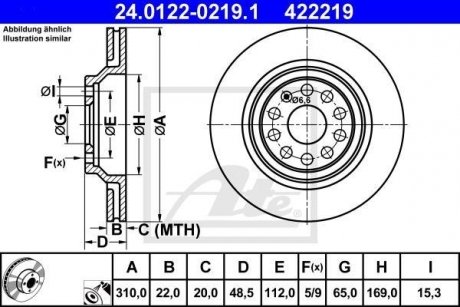 Гальмівний диск ATE 24.0122-0219.1