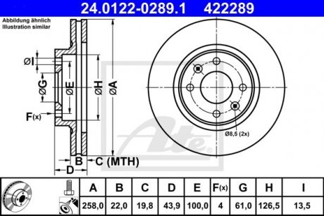 Гальмівний диск ATE 24.0122-0289.1