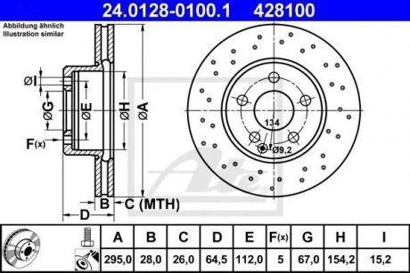 Тормозной диск ATE 24.0128-0100.1