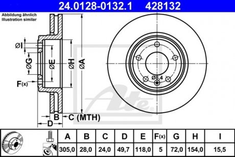 Гальмівний диск ATE 24.0128-0132.1