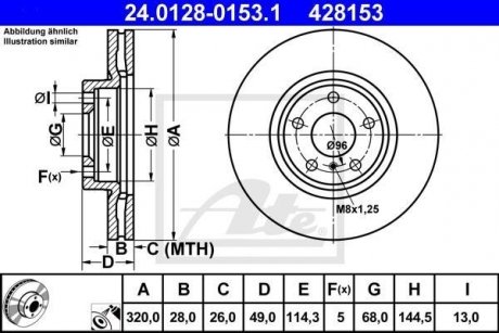 Гальмівний диск ATE 24.0128-0153.1