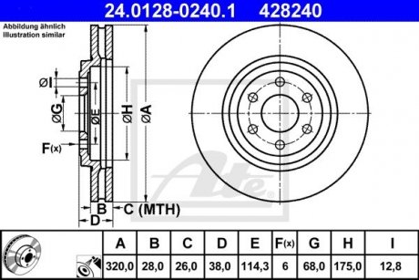 Диск гальмівний ATE 24.0128-0240.1