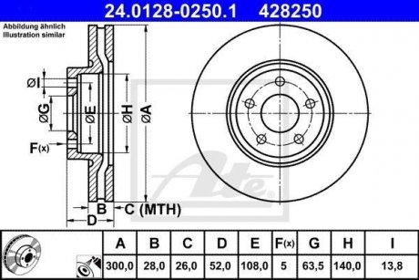 Гальмівний диск ATE 24.0128-0250.1