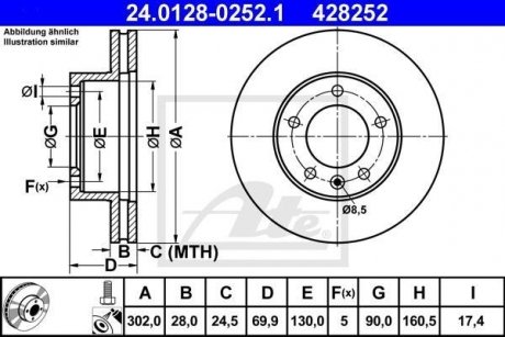 Гальмівний диск ATE 24.0128-0252.1