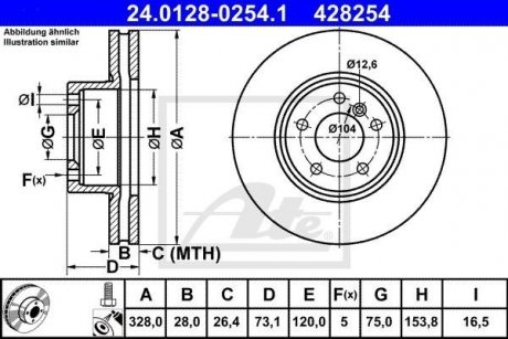 Тормозной диск ATE 24.0128-0254.1