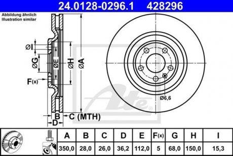 Гальмівний диск ATE 24.0128-0296.1