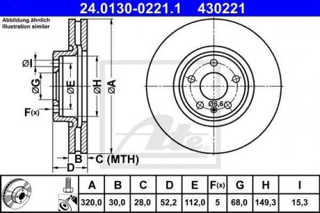 Гальмівний диск ATE 24.0130-0221.1