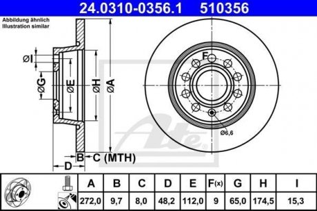 Диск гальмівний Power Disc ATE 24031003561