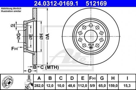 Диск гальмівний Power Disc ATE 24031201691