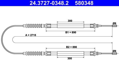Кабель стоянкових гальм ATE 24372703482