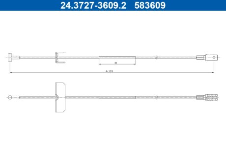 Кабель стоянкових гальм ATE 24372736092