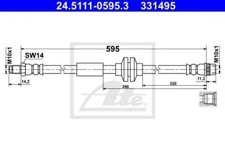 Гальмівний шланг ATE 24511105953