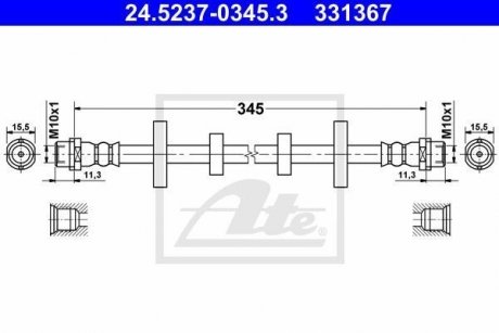 Шланг гальмівний ATE 24523703453