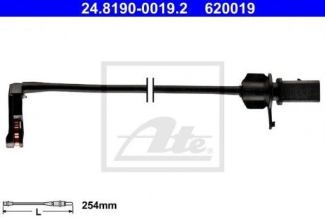 Датчик зношування колодок ATE 24819000192