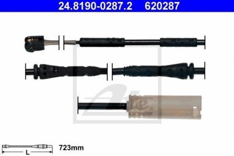 Датчик износа тормозных колодок ATE 24819002872