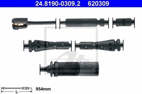 Датчик зношування колодок ATE 24.8190-0309.2