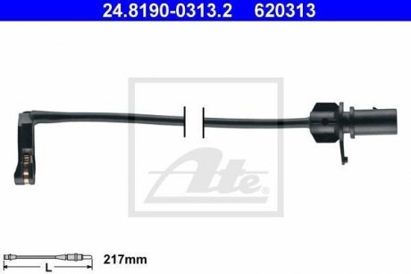 Датчик зносу колодок гальмівних ATE 24.8190-0313.2