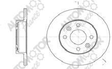 Диск тормозной (цена за 2 шт) Renault Clio 1.2; 1.9 D (86-) Automotor france ADC4705