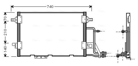 Конденсатор кондиционера AUDI A6/S6 (C5) (97-) (выр-во AVA) AVA COOLING AI5137