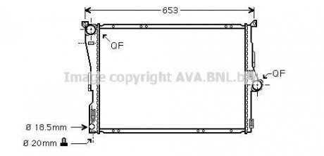 Радіатор охолодження двигуна BMW X3e83 MT/AT AVA COOLING BW2304 (фото 1)